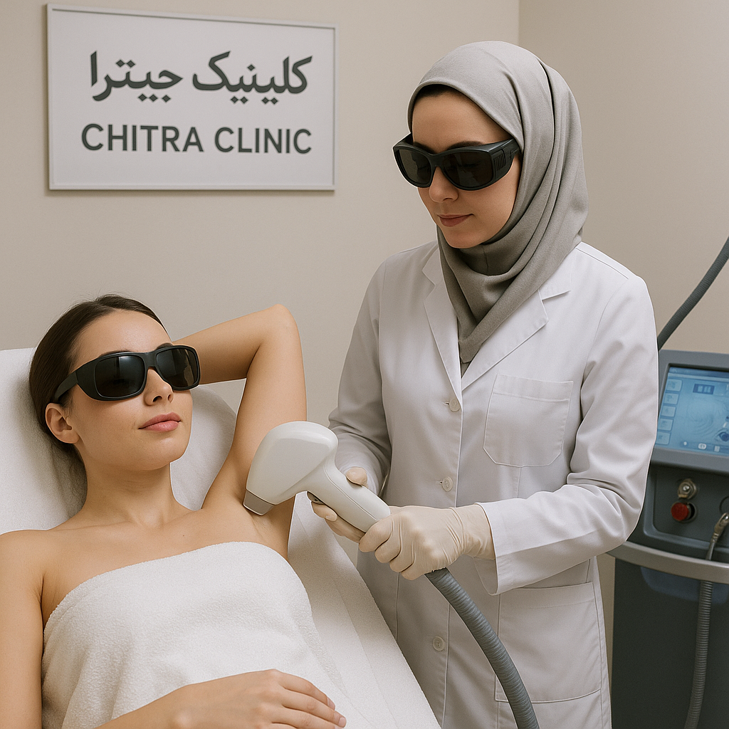 کلینیک چیترا خدمات لیزر موهای زائد در مشهد هاشمیه